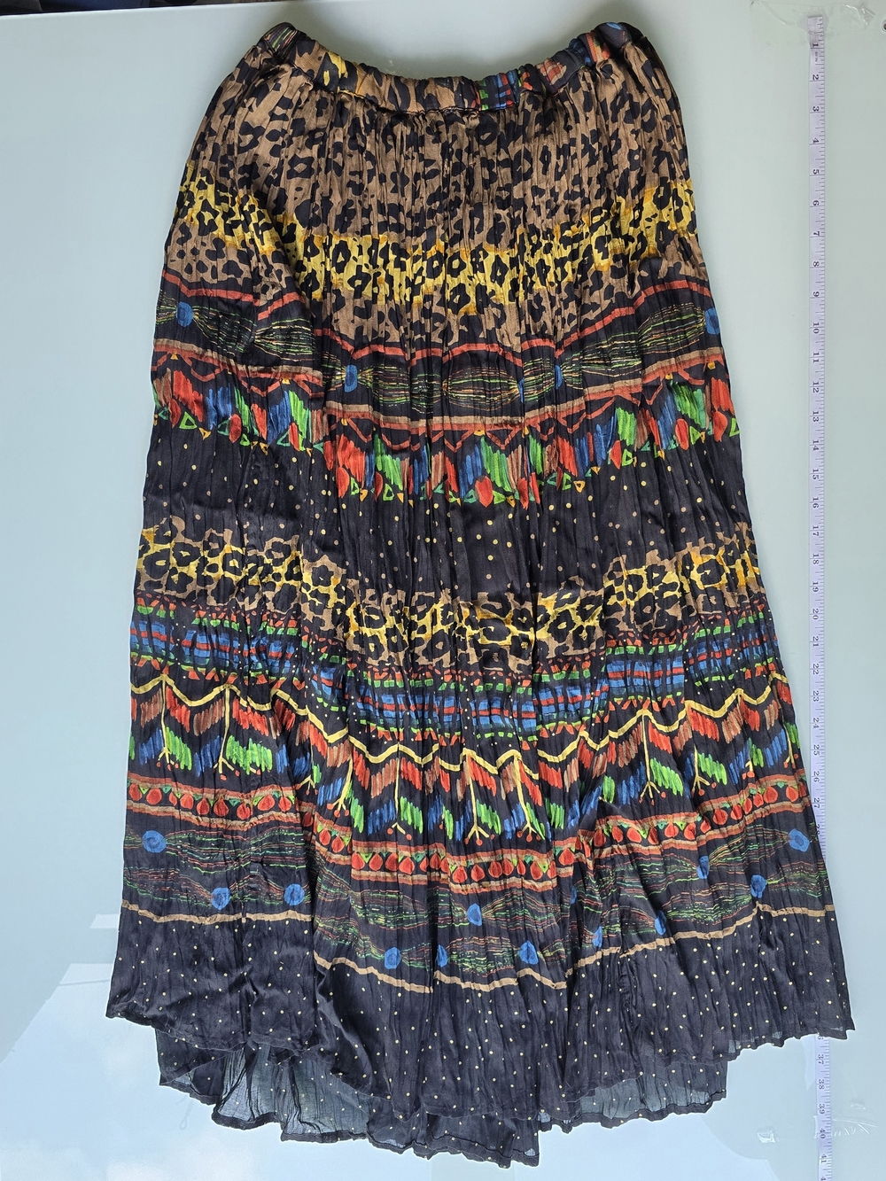 Vintage Le Mieux Studio Boho Crinkle Maxi Skirt - One Size